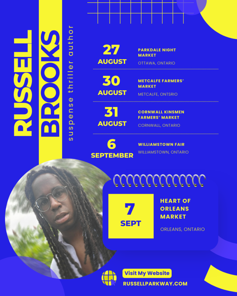 Author event schedule for Russell Brooks